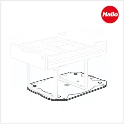 Hailo Drehteller 1907229 Rondo Comfort Ersatzteil Stahlblech weiß für Eckabfallsammler