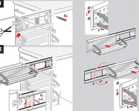 Hailo Einzelauszug Vario-Single 3920001 Schrankauszug Metall/Kunststoff Alu Küche