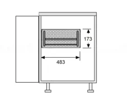 Hailo Einzelauszug Vario-Single 3920001 Schrankauszug Metall/Kunststoff Alu Küche
