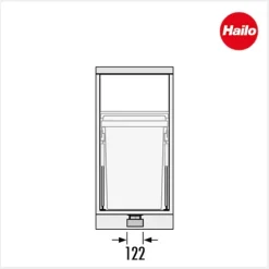 Hailo Fußpedal 3691501 Kick and Go Türöffner Euro Cargo mechanisch Edelstahloptik