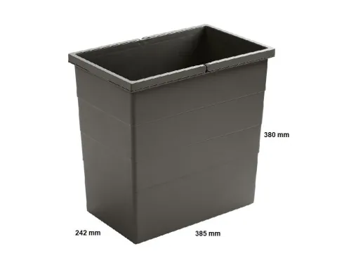 Hailo Inneneimer 1220379 28 Liter Ersatzbehälter Kunststoff basaltgrau 385 x 242 x 380 mm