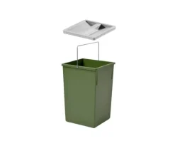 Hailo Inneneimer 1073259 15 Liter Ersatzbehälter Tandem mit Deckel Kunststoff grün Küche