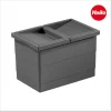 Hailo Inneneimer 14 L 1136309 Kunststoff dunkelgrau mit Deckel und 2 Henkeln