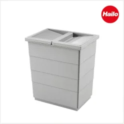 HAILO Inneneimer 20 L 1122239 Zargen Cargo Ersatzbehälter Kunststoff hellgrau hoher Boden mit Deckel