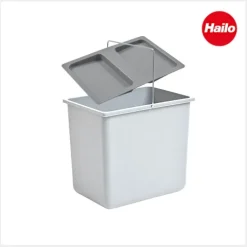 Hailo Inneneimer 18 Liter 1086249 Ersatzeimer Kunststoff hellgrau mit Henkel für Raumspar-Tandem