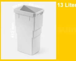 Hailo Inneneimer Paar 1107229 hellgrau 2x 13 Liter mit Deckel 1107239