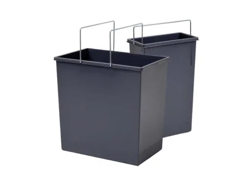 Hailo Inneneimer Paar 7+24 L Ersatzbehälter Kunststoff dunkelgrau mit Metallhenkel für Tandem 3666111
