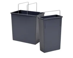 Hailo Inneneimer Paar 7+24 L Ersatzbehälter Kunststoff dunkelgrau mit Metallhenkel für Tandem 3666111