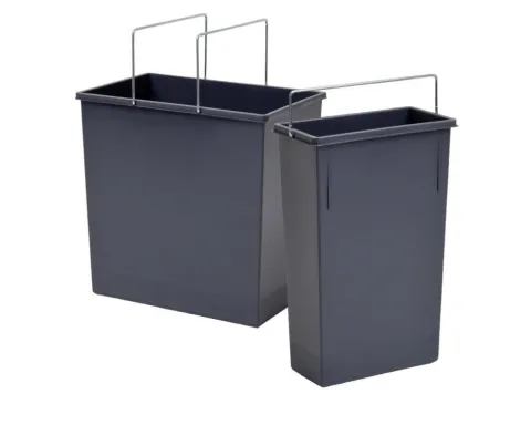 Hailo Inneneimer Paar 7+24 L Ersatzbehälter Kunststoff dunkelgrau mit Metallhenkel für Tandem 3666111