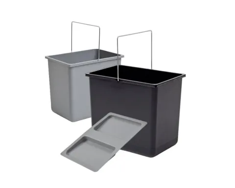 Hailo Inneneimer Paar 18 Liter schwarz grau 316x226x286 mm mit Deckel