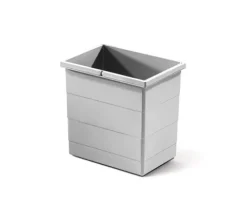 Hailo Inneneimer ReadyBin 18 L 1093475 Eimer Anbau-Set Kunststoff hellgrau mit Deckel und Wandhalter