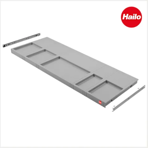 Hailo Multideckel 1109758 Tablarboden Kunststoff/Stahl Grau für 90 cm Unterschrank