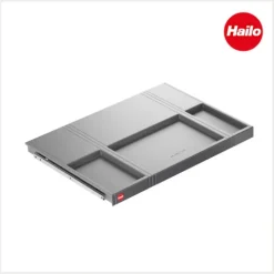 Hailo Multideckel 1225368 Tablarboden dunkelgrau mit Auszugschiene für 60 cm Schrank