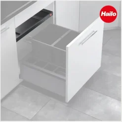 Hailo Multideckel 1225368 Tablarboden dunkelgrau mit Auszugschiene für 60 cm Schrank