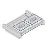 Hailo On-Top 3205601 Einbau Mülltrennsystem 60 cm Auszug 2x 4 Liter Abfallbehälter mit Deckel