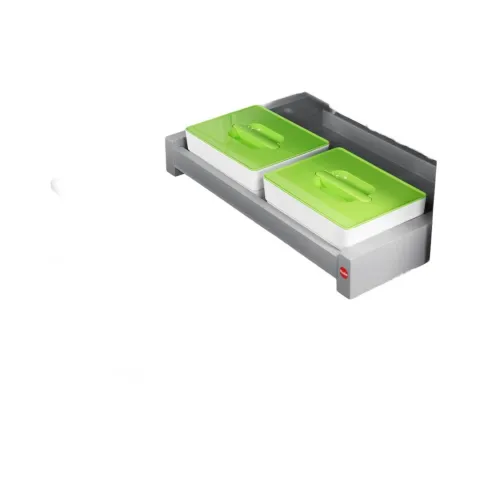 Hailo On-Top 3205601 Einbau Mülltrennsystem 60 cm Auszug 2x 4 Liter Abfallbehälter mit Deckel