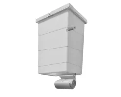 HAILO ReadyBin 1075965 Inneneimer 10 l 226x160x350 mm Kunststoff hellgrau mit Wandhalter