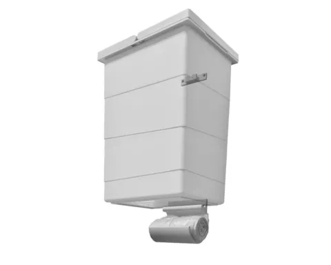 HAILO ReadyBin 1075965 Inneneimer 10 l 226x160x350 mm Kunststoff hellgrau mit Wandhalter