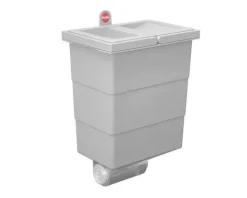 HAILO ReadyBin Inneneimer 7 L 1102435 Eimer-Anbau-Set Kunststoff hellgrau mit Wandhalter