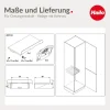 Hailo Universalablage 3271151 Ablage mit Kehr-Set 289 x 480 x 158 mm Metall weiß