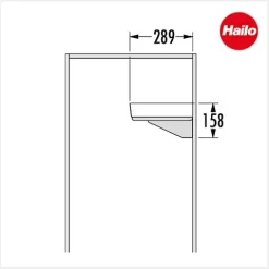 Hailo Universalablage 3271811 Ablage mit Kehr-Set 289 x 480 x 158 mm Metall dunkelgrau