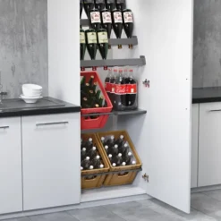 Hailo Universalablage 3273621 für Getränkekistenhalter 60 cm Schrank dunkelgrau Metall