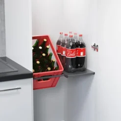 Hailo Universalablage mit Getränkekistenhalter 3273622 Metall dunkelgrau für 60 cm Schrank
