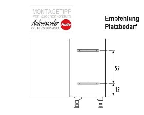 Hailo Universalablage mit Getränkekistenhalter 3273622 Metall dunkelgrau für 60 cm Schrank