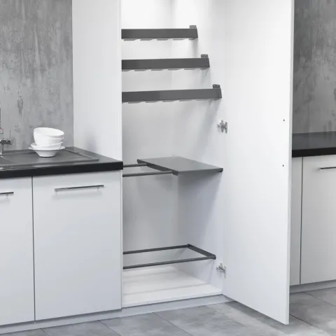 Hailo Universalablage mit Getränkekistenhalter 3273622 Metall dunkelgrau für 60 cm Schrank