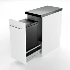 HAILO Wertstoffbox 53 L 3273101 Inset Einbau-Abfallsammler Kunststoff schwarz Frontauszu