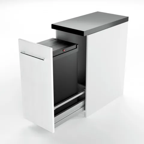 HAILO Wertstoffbox 53 L 3273101 Inset Einbau-Abfallsammler Kunststoff schwarz Frontauszu