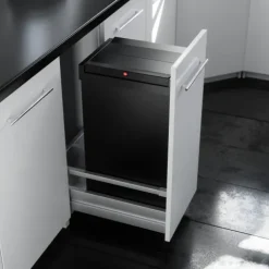 HAILO Wertstoffbox 53 L 3273101 Inset Einbau-Abfallsammler Kunststoff schwarz Frontauszu