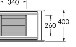 HAILO Wertstoffbox 53 L 3273101 Inset Einbau-Abfallsammler Kunststoff schwarz Frontauszu