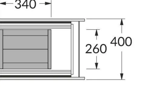 HAILO Wertstoffbox 53 L 3273101 Inset Einbau-Abfallsammler Kunststoff schwarz Frontauszu