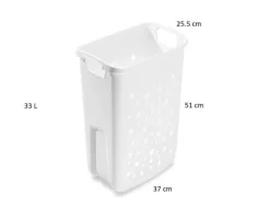 Hailo Wäschebehälter 33 L 1126889 Laundry Area Ersatzbehälter weiß für Laundry Carrier