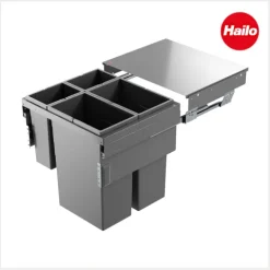 Hailo Abfallsammler 3619841 Euro Cargo 90 Liter dunkelgrau für Frontauszug
