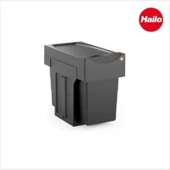 Hailo Abfallsammler 30 Liter Tandem 3666851 Einbau Mülltrennsystem Kunststoff schwarz Küchenschrank Drehtür