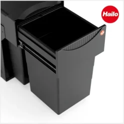 Hailo Abfallsammler 30 Liter Tandem 3666851 Einbau Mülltrennsystem Kunststoff schwarz Küchenschrank Drehtür