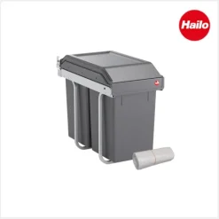 Hailo Abfallsammler 3650103 TA Swing A Tandem 2x 15 Liter mit Müllbeutelrolle
