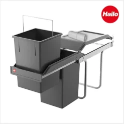 Hailo Abfallsammler 3650103 TA Swing A Tandem 2x 15 Liter mit Müllbeutelrolle