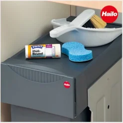 Hailo Abfallsammler 3666191 TZ Swing Terzett 2x7 + 15 Liter Mülltrennsystem Kunststoff Küchenschrank Einbau