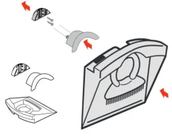 Hailo Adapter 9901029 Kehrset Haken Wandbefestigung Kunststoff grau