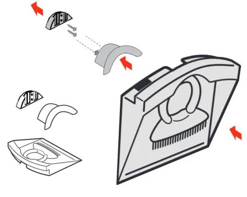 Hailo Adapter 9901029 Kehrset Haken Wandbefestigung Kunststoff grau