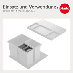 Hailo Deckel 1129979 dunkelgrau Ersatzdeckel 7 8,5 10 Liter Inneneimer Kunststoff
