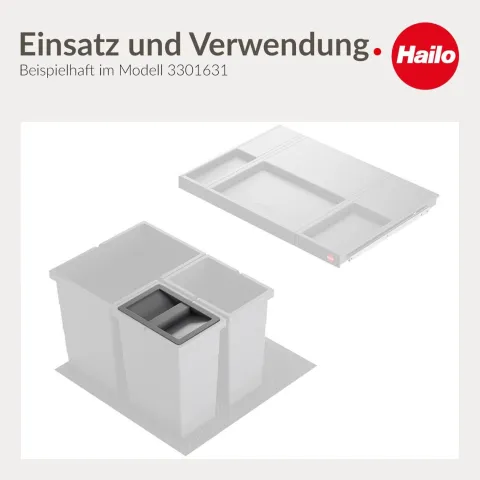 Hailo Deckel 1129979 dunkelgrau Ersatzdeckel 7 8,5 10 Liter Inneneimer Kunststoff