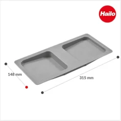 Hailo Deckel 1069619 Ersatzdeckel 12 Liter Inneneimer hellgrau Kunststoff für Allegro Müllsystem