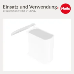 Hailo Deckel 1085329 Ersatzdeckel 376 x 199 x 24 mm Kunststoff weiß für Uno Duo