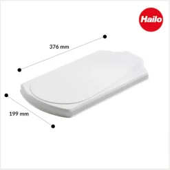 Hailo Deckel 1085329 Ersatzdeckel 376 x 199 x 24 mm Kunststoff weiß für Uno Duo