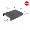 Hailo Deckel 1086329 Ersatzdeckel 340x463x63 mm schwarz für Raumspar Tandem und Rondo