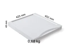 Hailo Deckel 1079479 Ersatzdeckel 423 x 452 x 48 mm Kunststoff hellgrau für Easy Cargo